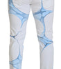 Dolce & Gabbana White Blue Denim Cotton Jeans Stretch Skinny Fit Pant