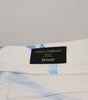 Dolce & Gabbana White Blue Denim Cotton Jeans Stretch Skinny Fit Pant