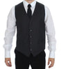Dolce & Gabbana Gray Wool Formal Dress Vest Gilet Weste