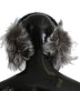 Dolce &amp; Gabbana Elegant Fur and Crystal Ear Muffs