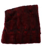 Dolce & Gabbana Luxurious Bordeaux Fur Hooded Scarf Wrap
