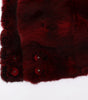 Dolce & Gabbana Luxurious Bordeaux Fur Hooded Scarf Wrap