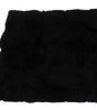 Dolce & Gabbana Chic Black Weasel Fur Hooded Scarf Wrap