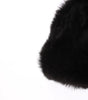 Dolce & Gabbana Chic Black Weasel Fur Hooded Scarf Wrap