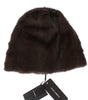 Dolce & Gabbana Luxurious Brown Weasel Fur Beanie