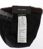 Dolce & Gabbana Luxurious Brown Weasel Fur Beanie