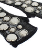 Gants sans doigts en cachemire ornés de sequins Dolce &amp; Gabbana