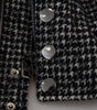 Dolce & Gabbana Black Houndstooth Polyester Bomber Jacket