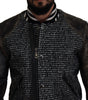Dolce & Gabbana Black Houndstooth Polyester Bomber Jacket
