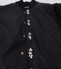 Dolce & Gabbana Black Nylon Crystals Coat Buttons Jacket