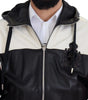 Dolce & Gabbana Black Leather Hooded Blouson Coat Jacket