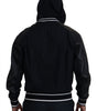 Dolce & Gabbana Black Polyester Hooded Blouson Coat Jacket