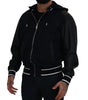 Dolce & Gabbana Black Polyester Hooded Blouson Coat Jacket