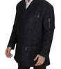 Dolce & Gabbana Black Wool Double Breasted Coat Men Jacket