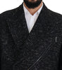 Dolce & Gabbana Black Wool Double Breasted Coat Men Jacket