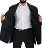 Dolce & Gabbana Black Wool Double Breasted Coat Men Jacket