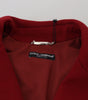 Dolce & Gabbana Red Wool Double Breasted Coat Jacket