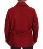 Dolce & Gabbana Red Wool Double Breasted Coat Jacket