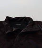 Dolce & Gabbana Bordeaux Nylon Collared Men Coat Jacket