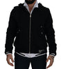 Dolce & Gabbana Black Polyester Hooded Full Zip Jacket