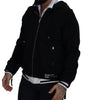 Dolce & Gabbana Black Polyester Hooded Full Zip Jacket