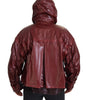 Dolce & Gabbana Bordeaux Cotton Hooded Full Zip Jacket