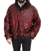 Dolce & Gabbana Bordeaux Cotton Hooded Full Zip Jacket