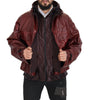 Dolce & Gabbana Bordeaux Cotton Hooded Full Zip Jacket