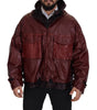 Dolce & Gabbana Bordeaux Cotton Hooded Full Zip Jacket