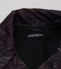Dolce & Gabbana Purple Nylon Collared Biker Coat Jacket