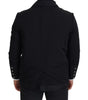 Dolce & Gabbana Black Wool Collared Full Zip Jacket