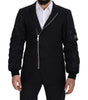 Dolce & Gabbana Black Wool Full Zip Long Sleeves Jacket