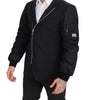 Dolce & Gabbana Black Wool Full Zip Long Sleeves Jacket