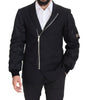 Dolce & Gabbana Black Wool Full Zip Long Sleeves Jacket