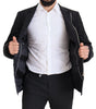 Dolce & Gabbana Black Wool Full Zip Long Sleeves Jacket