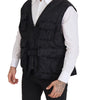 Dolce & Gabbana Black Nylon Full Zip Sleeveless Jacket