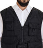 Dolce & Gabbana Black Nylon Full Zip Sleeveless Jacket