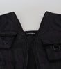 Dolce & Gabbana Black Nylon Full Zip Sleeveless Jacket