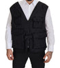 Dolce & Gabbana Black Nylon Full Zip Sleeveless Jacket