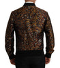 Dolce & Gabbana Brown Feather Full Zip Blouson Jacket