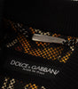 Dolce & Gabbana Brown Feather Full Zip Blouson Jacket
