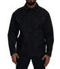 Dolce & Gabbana Black Cotton Full Button Denim Jacket