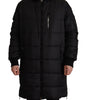 Dolce & Gabbana Black Nylon Hooded Parka Coat Winter Jacket