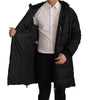 Dolce & Gabbana Black Nylon Hooded Parka Coat Winter Jacket