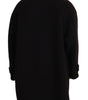 Dolce & Gabbana Black Alpaca Button Down Trench Coat Jacket