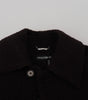 Dolce & Gabbana Black Alpaca Button Down Trench Coat Jacket