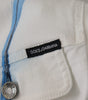 Dolce & Gabbana White Cotton Logo Embroidery Denim Jacket