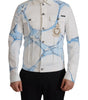 Dolce & Gabbana White Cotton Logo Embroidery Denim Jacket