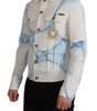 Dolce & Gabbana White Cotton Logo Embroidery Denim Jacket