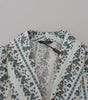 Dolce & Gabbana Blue Floral Cotton Robe Coat Jacket